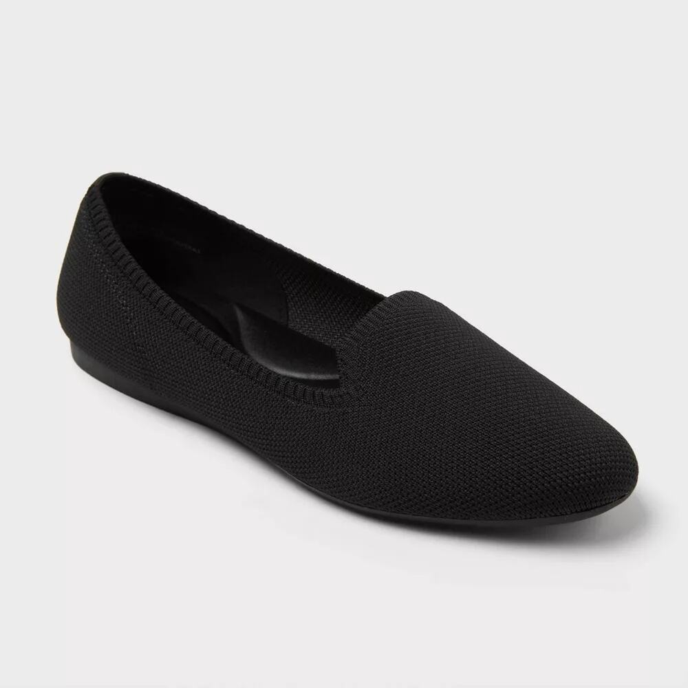 Women's Etta Knit Washable Loafers - A New Day - Black